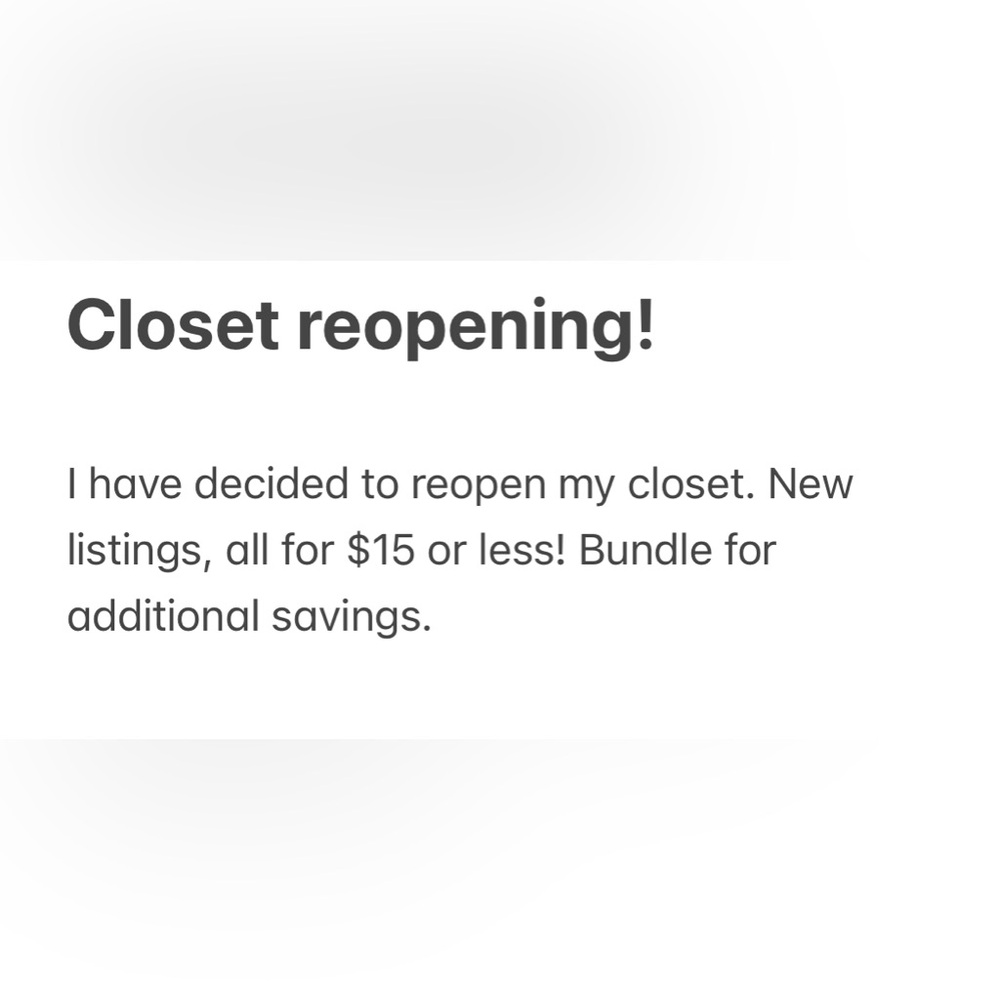 My closet is now open!
